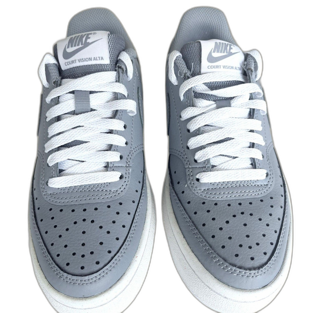Nike Court Vision Alta LTR Size 6 Womens Ashen Slate/White - Picture 4 of 9